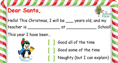 Dear Santa Letter